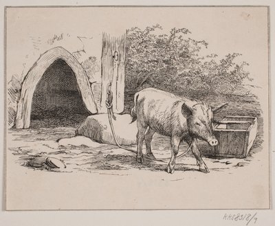 The Tethered Pig by Johan Adolph Kittendorff