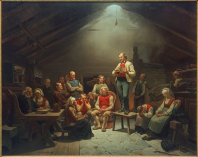 The Devotion of the Haugianers / Tidemand by Adolph Tidemand