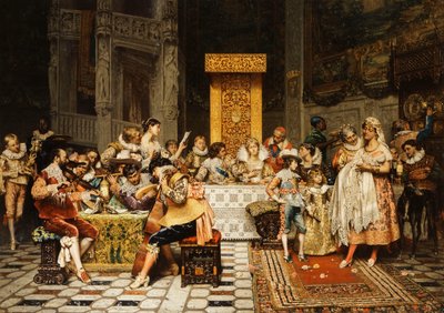 Baptism of the Conde by Adolphe Alexandre Lesrel