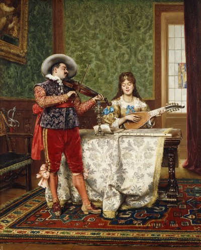 The Duet by Adolphe Alexandre Lesrel