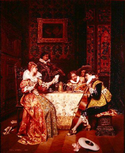 The Music Party by Adolphe Alexandre Lesrel