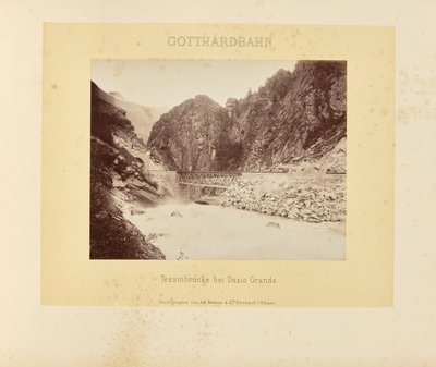Gotthard Railway: Ticino Bridge at Dazio Grande by Adolphe Braun and Cie