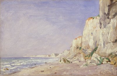 Cliffs near Dieppe by Adolphe Felix Cals