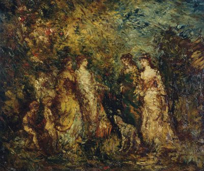 Game of ladies by Adolphe Joseph Thomas Monticelli