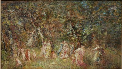The Swing by Adolphe Joseph Thomas Monticelli