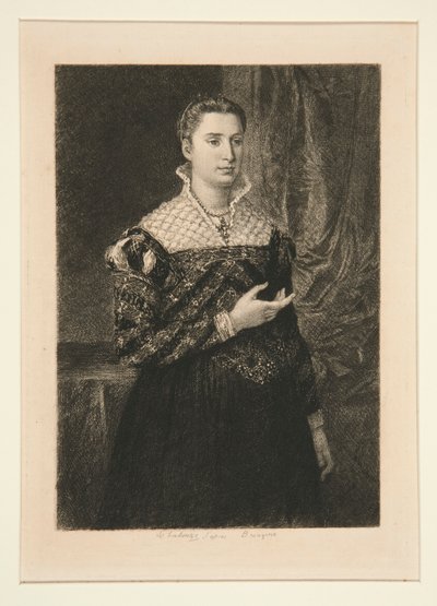 Portrait of a Lady by Adolphe Lalauze