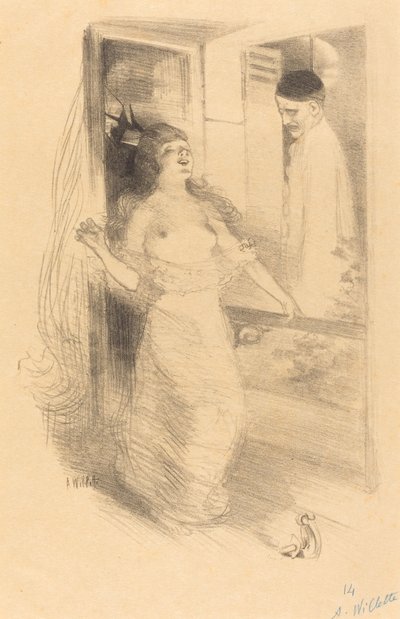 Hanging Clown by Adolphe Leon Willette