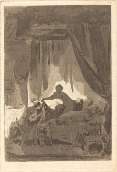 Mona Lisa by Adolphe Théodore Jules Martial Potémont after Jean Honoré Fragonard