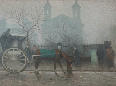 Hansom Cab at All Saints by Adolphe Valette