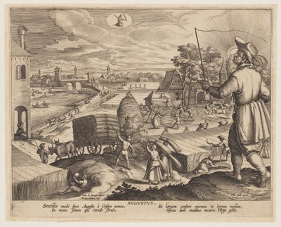 August, from Twelve Months by Adriaen Collaert