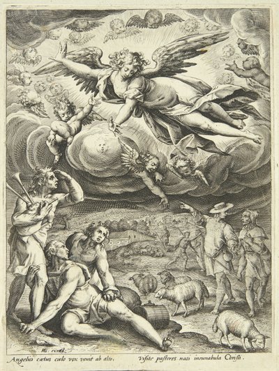 The Annunciation to the Shepherds by Adriaen Collaert
