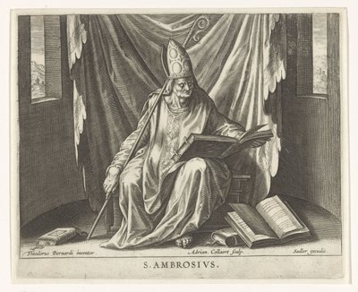 Church Father Ambrose by Adriaen Collaert