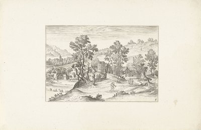 Landscape with Walkers by Adriaen Collaert