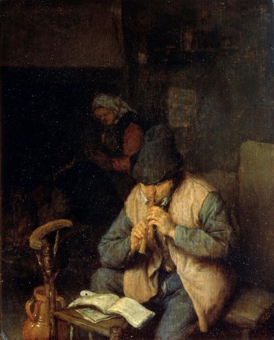 A Flautist by Adriaen Jansz. van Ostade