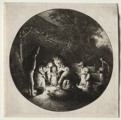 The Pigkillers by Adriaen Jansz. van Ostade