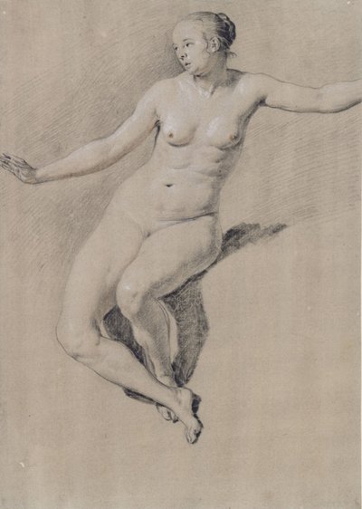 Seated female nude by Adriaen Velde van de