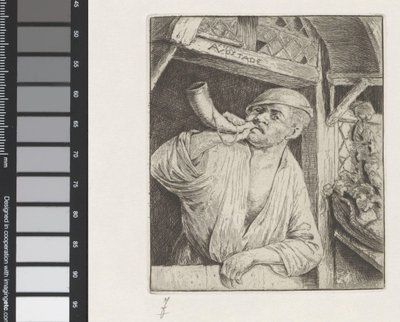 Baker Blowing a Horn by Adriaen van Ostade