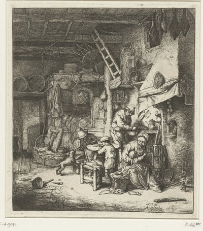 Peasant Family in Interior (The Family) by Adriaen van Ostade