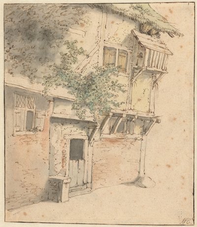 Facade of an Overgrown House by Adriaen van Ostade