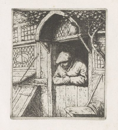 Man Leaning on a Half-Door by Adriaen van Ostade