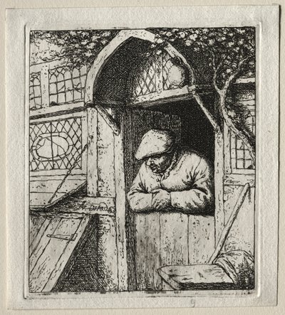 Peasant Leaning on his Doorway by Adriaen van Ostade