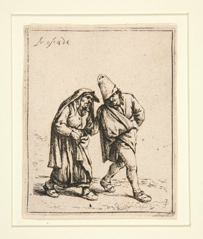 The Couple Walking by Adriaen van Ostade