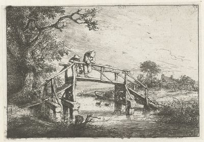 Two Fishermen on a Bridge by Adriaen van Ostade