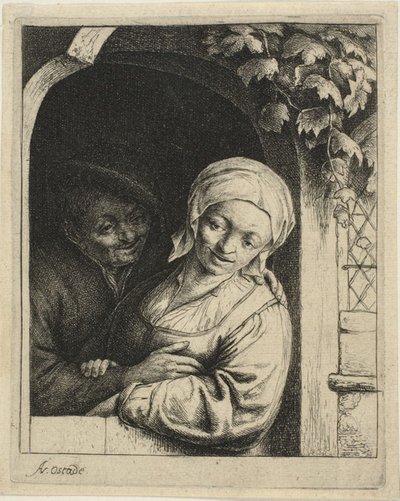 Village Romance by Adriaen van Ostade