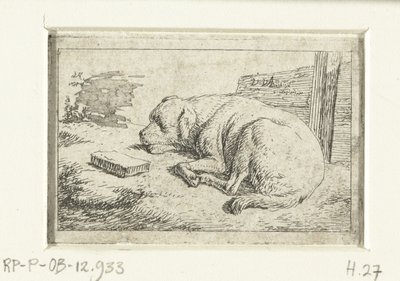 Sleeping Dog by Adriaen van de Velde