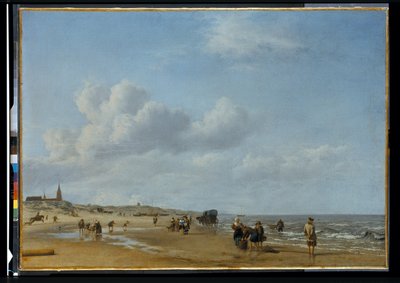 The Beach at Scheveningen by Adriaen van de Velde