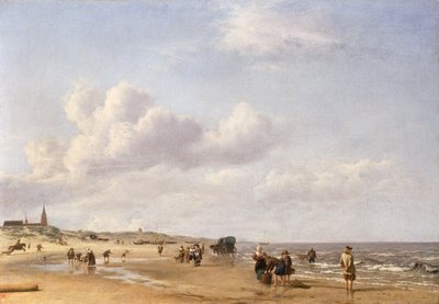 The Beach at Scheveningen by Adriaen van de Velde