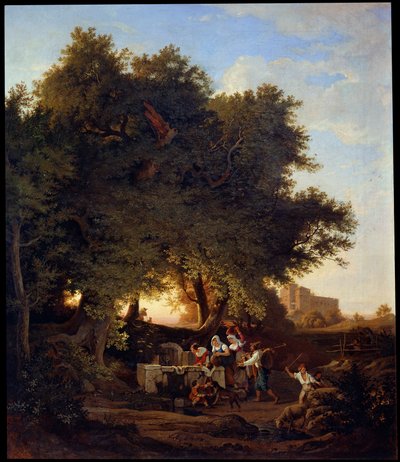 At the Well, 19th century by Adrian Ludwig Richter