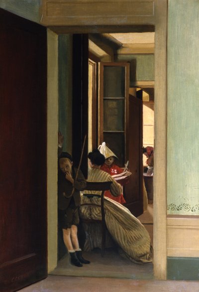 The interrupted game by Adriano Cecioni
