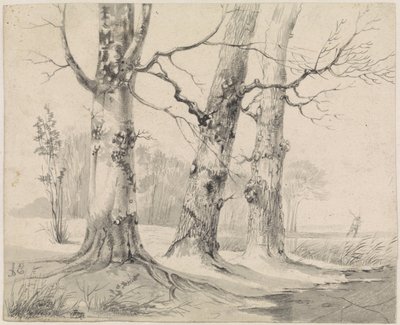 Winter Landscape by Adrianus Eversen