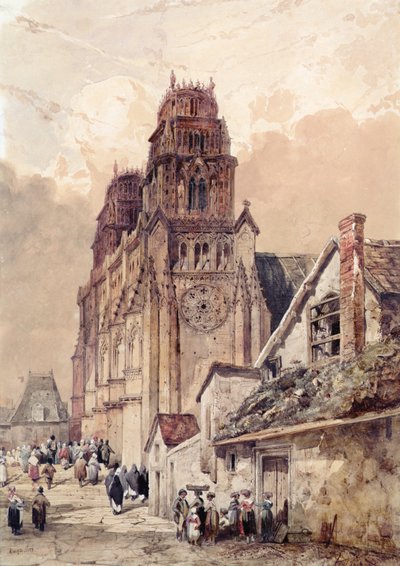 Orleans Cathedral, 1832 by Adrien Dauzats