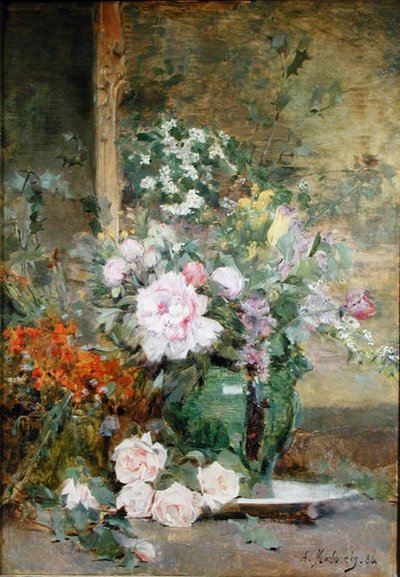 Still Life with Flowers by Adrien Karbowsky