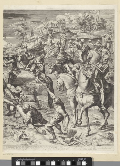 Crucifixion of Christ (right part) by Egidius  Sadeler (II)