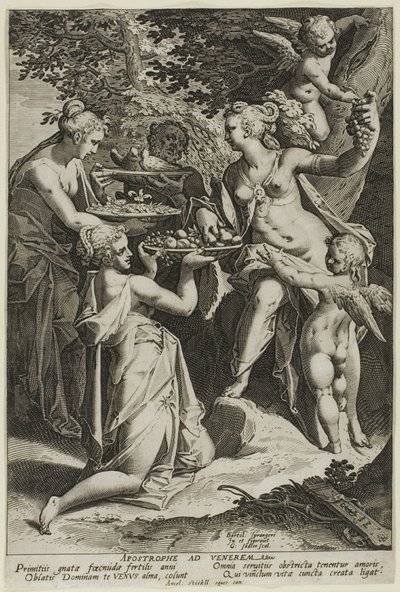 Venus Receiving Gifts by Aegidius Sadeler II