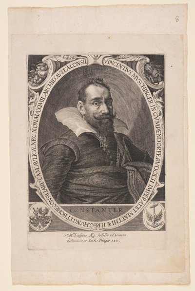 Vincent Muschinger von Gumpendorff, Physician by Aegidius Sadeler II