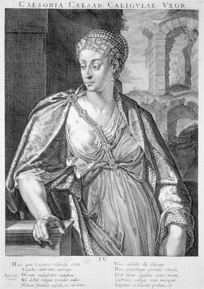 Caesonia wife of Caligula by Aegidius Sadeler or Saedeler