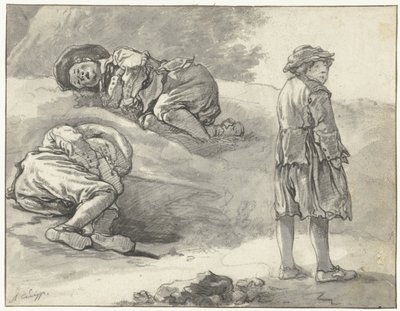 Three Studies of a Little Shepherd by Aelbert Cuyp