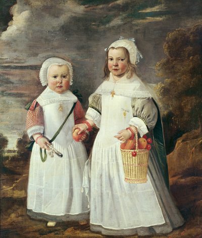 Two Young Girls in a Landscape by Aelbert Cuyp