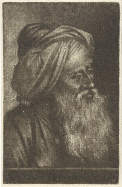 Bust of a Man with Turban by Aert Schouman
