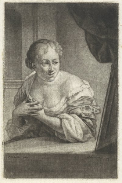 Woman Before a Mirror by Aert Schouman