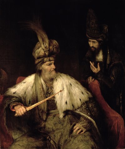 Ahasuerus and Haman by Aernt de Gelder