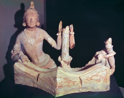 Naga emerging from the water, from Fondukistan by Afghan School