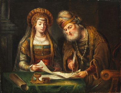 Esther and Mordecai by After Arent de Gelder