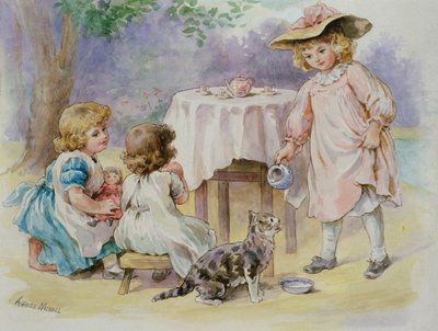 The Tea Party, 1876 by Agnes Nicholl
