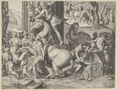 Adoration by the Kings (Lower Right Part) by Agostino Carracci