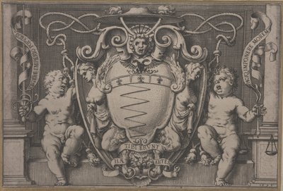 Coat of Arms of Cardinal Filippo Sega by Agostino Carracci